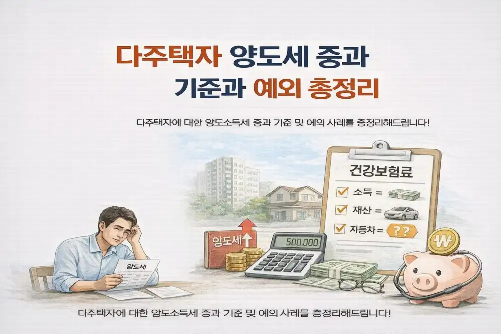 다주택자 양도세 중과 기준과 예외 총정리