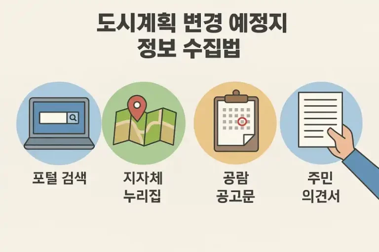 도시계획 변경 예정지 정보 수집법