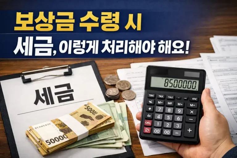 보상금 수령 시 세금, 이렇게 처리해야 해요!