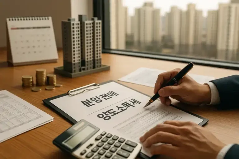 분양권 전매 제한 규정과 양도소득세 계산 사례