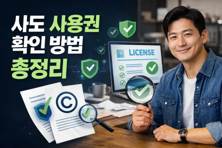 사도 사용권 확인 방법 총정리