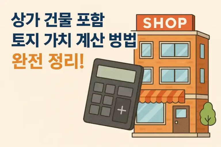 상가 건물 포함 토지 가치 계산 방법 완전 정리!