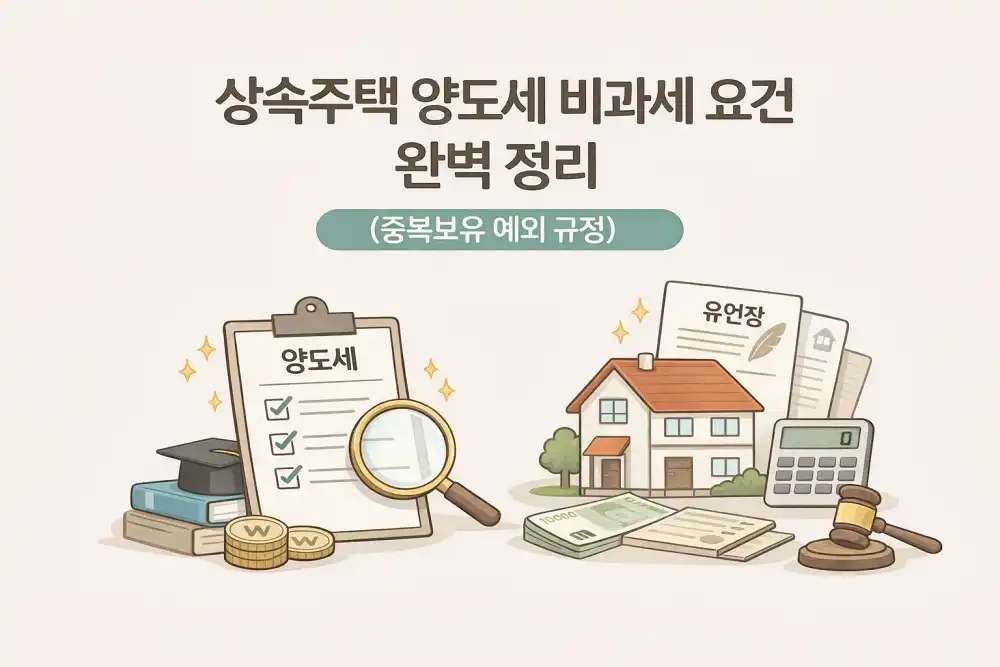 상속주택 양도세 비과세 요건 완벽 정리