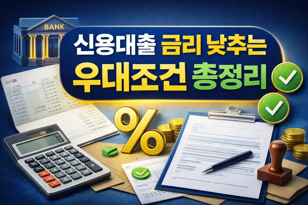 신용대출 금리 낮추는 우대조건 총정리