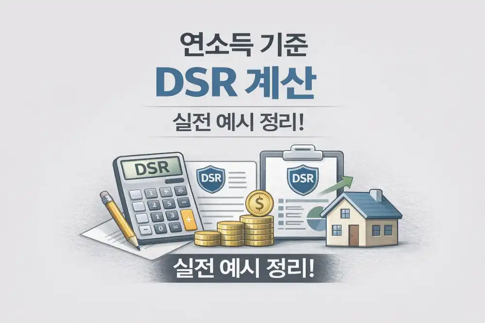 연소득 기준 DSR 계산 실전 예시 정리!