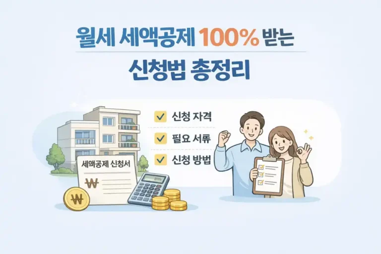 월세 세액공제 100% 받는 신청법 총정리
