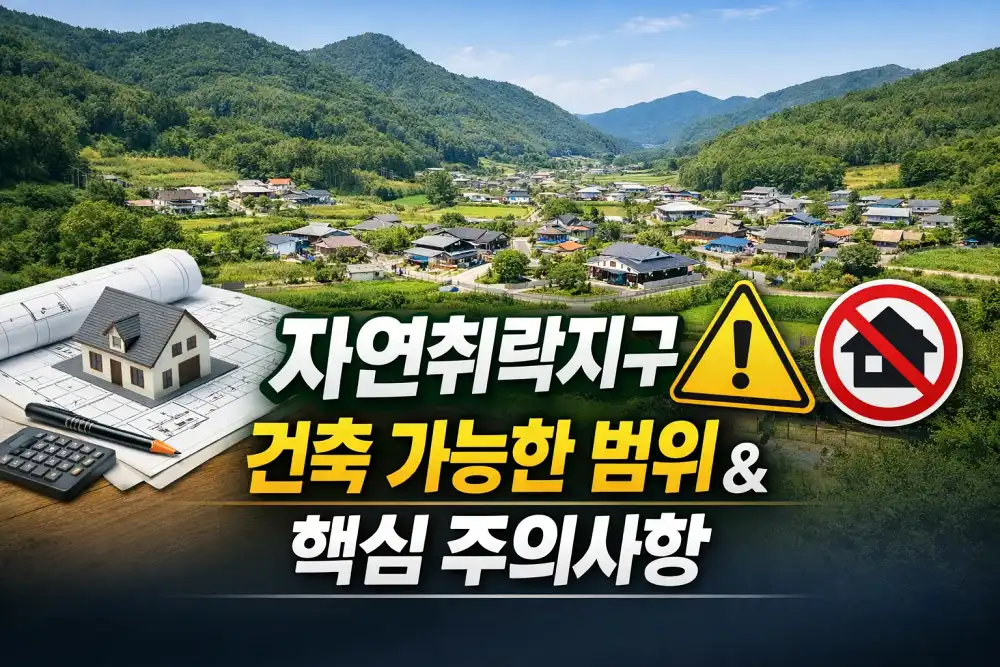 자연취락지구에서 건축 가능한 범위와 핵심 주의사항