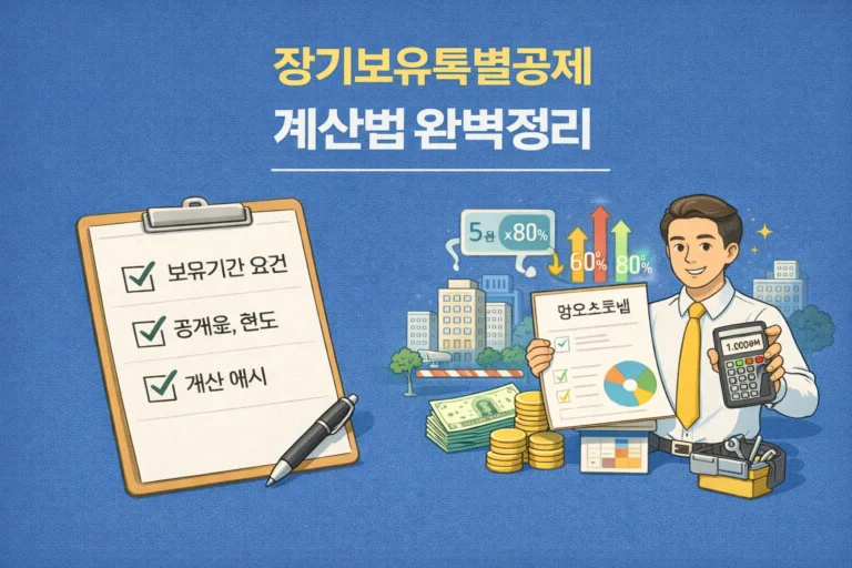 장기보유특별공제 계산법 완벽정리
