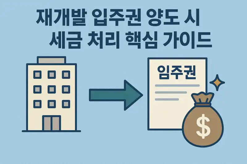 재개발 입주권 양도 시 세금 처리 핵심 가이드