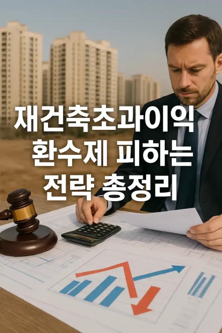 재건축초과이익 환수제 피하는 전략 총정리