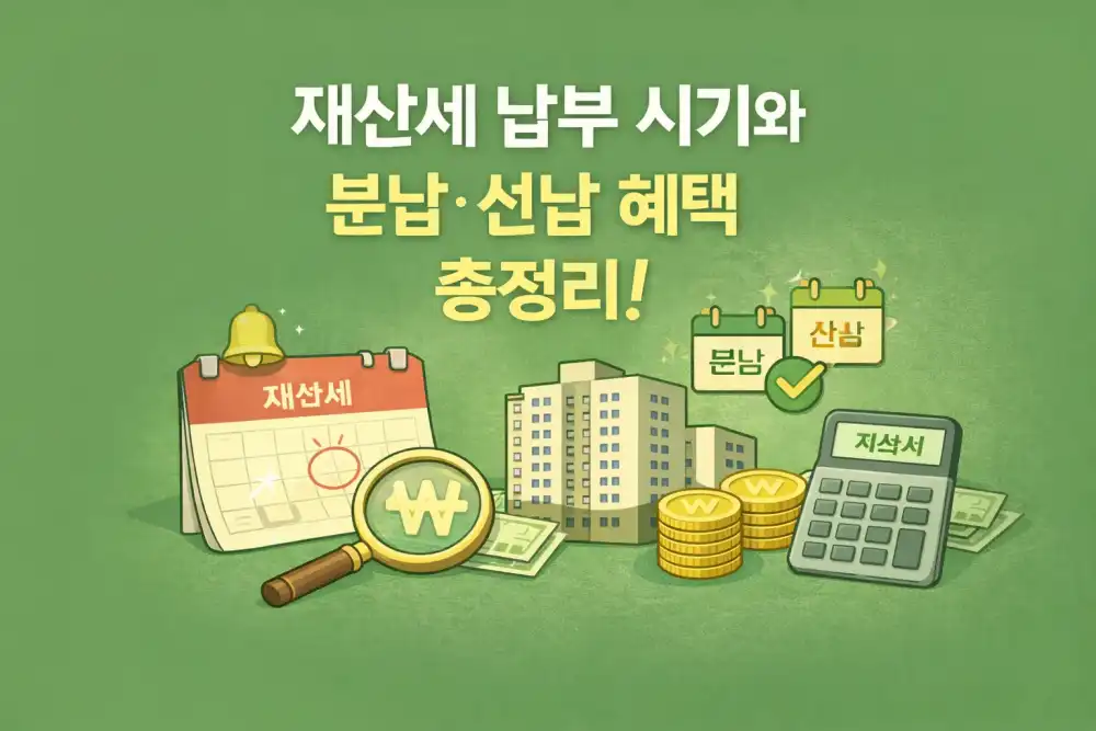 재산세 납부 시기와 분납·선납 혜택 총정리!