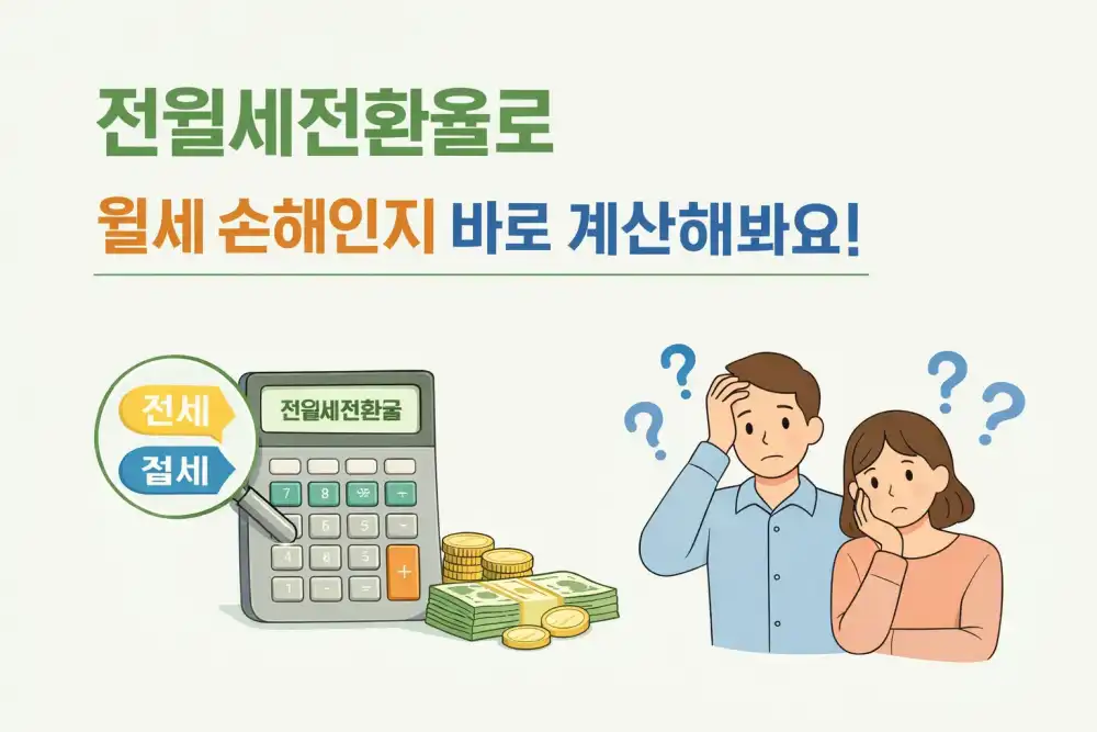 전월세전환율로 월세 손해인지 바로 계산해봐요!