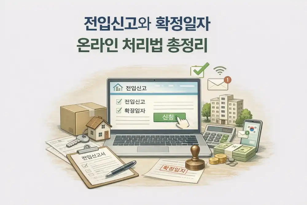 전입신고와 확정일자 온라인 처리법 총정리