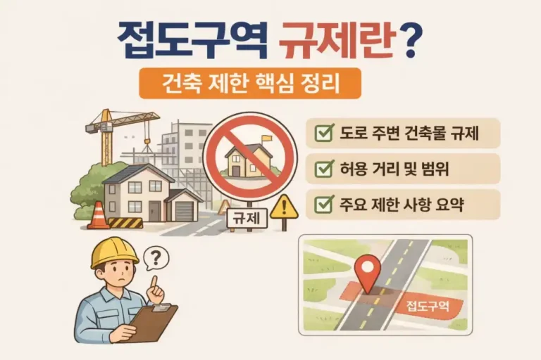 접도구역 규제란? 건축 제한 핵심 정리