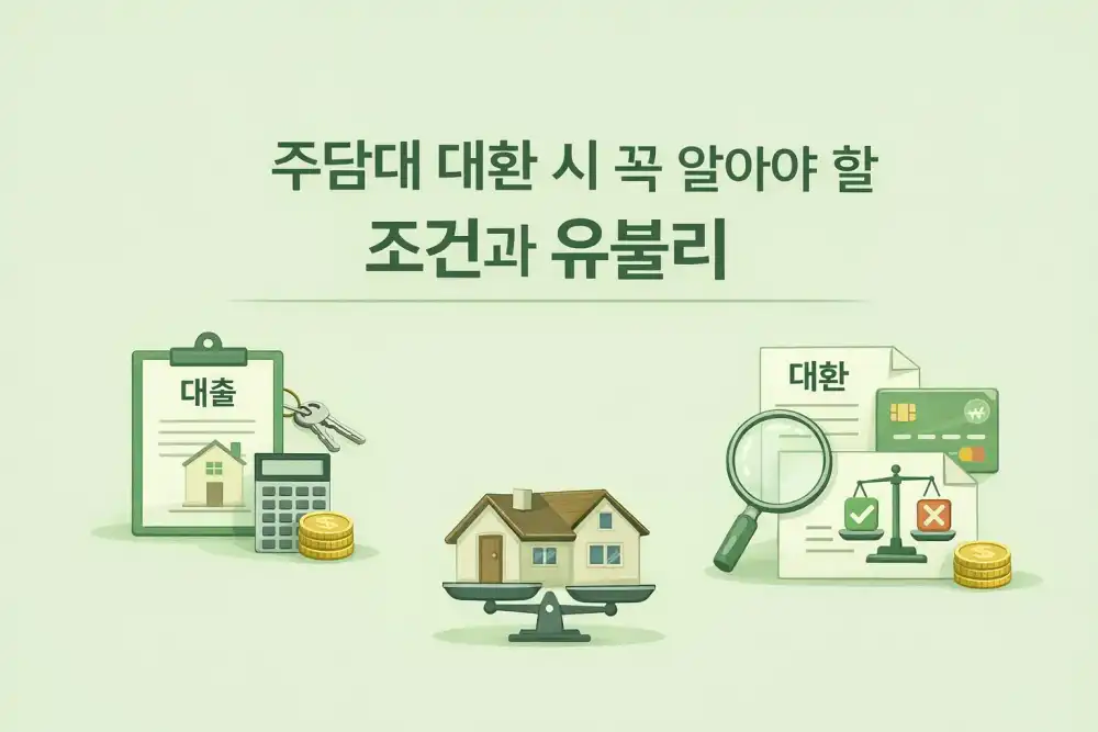 주담대 대환 시 꼭 알아야 할 조건과 유불리