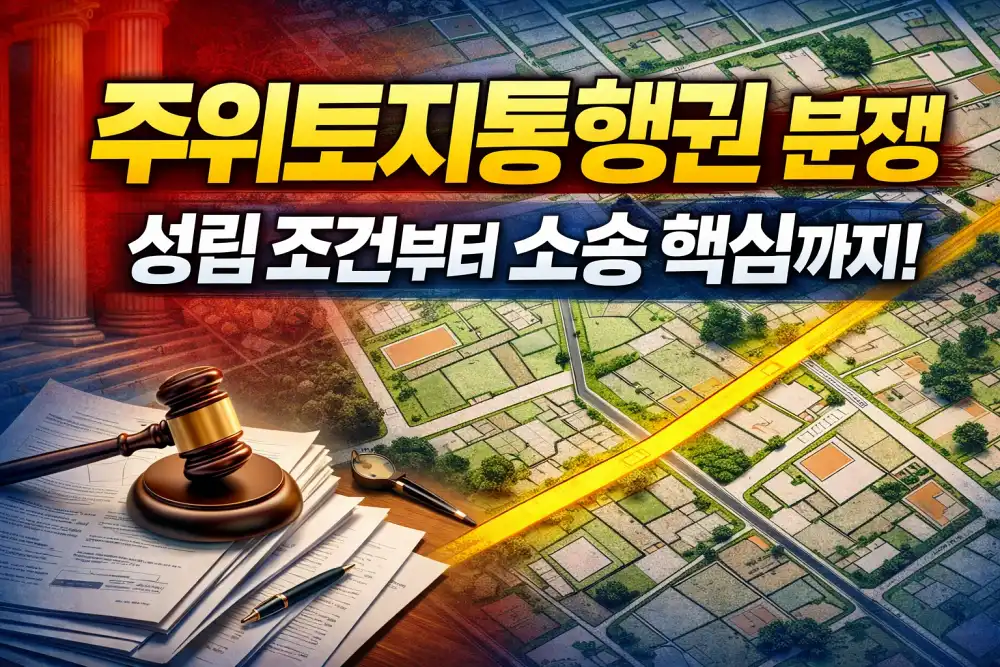 주위토지통행권 분쟁, 성립 조건부터 소송 핵심까지!