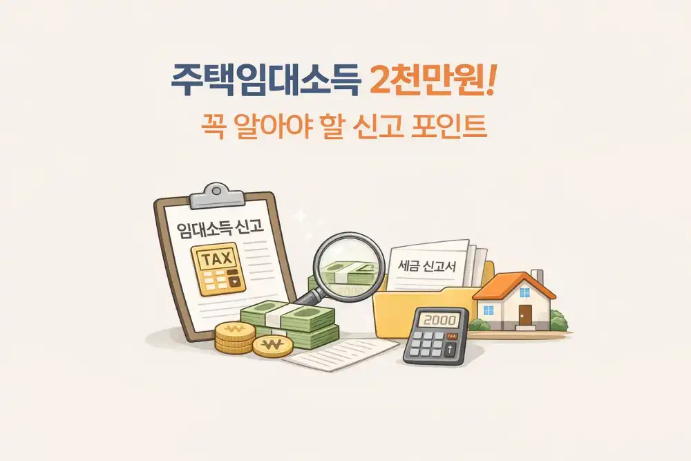 주택임대소득 2천만원! 꼭 알아야 할 신고 포인트