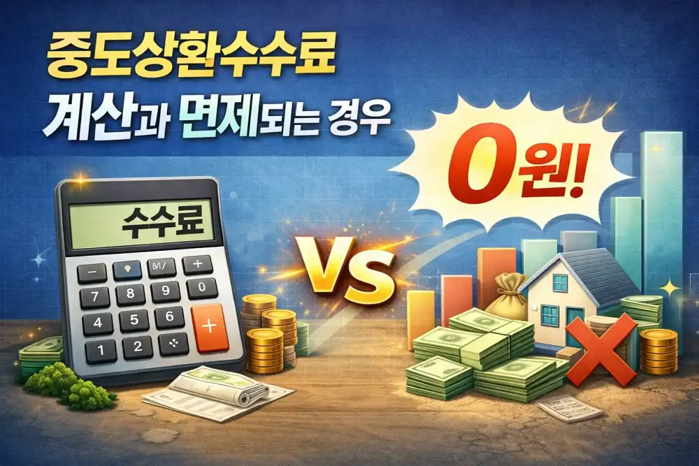 중도상환수수료 계산과 면제되는 경우