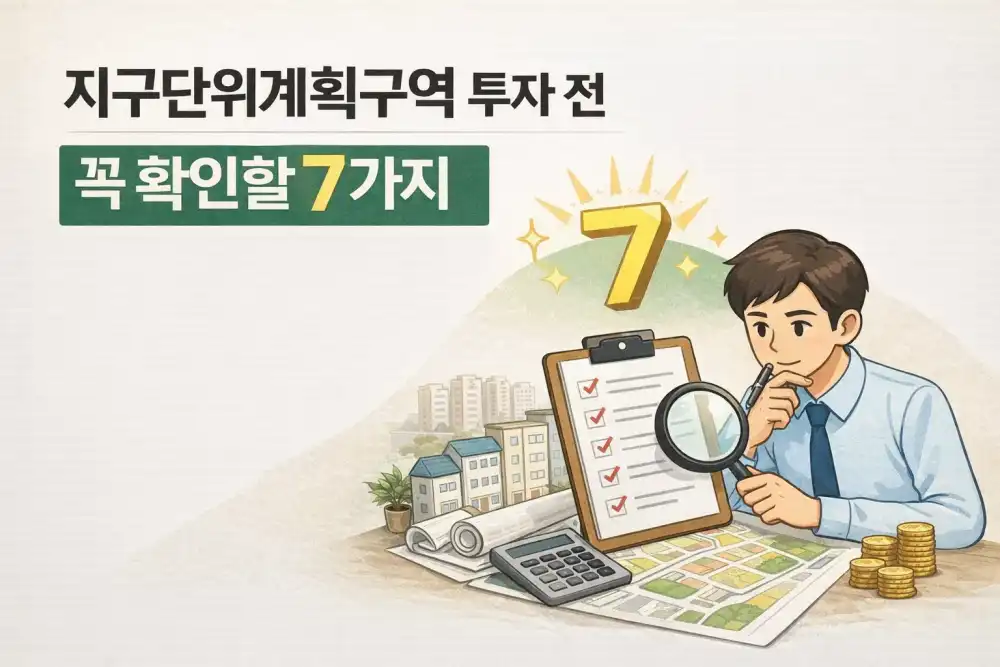 지구단위계획구역 투자 전 꼭 확인할 7가지