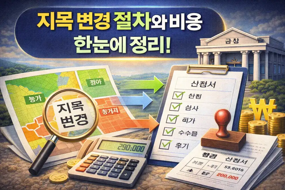 지목 변경 절차와 비용 한눈에 정리!