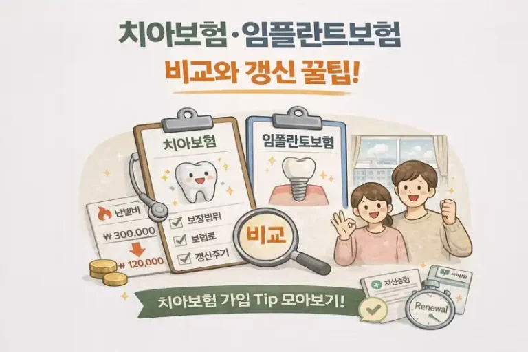 치아보험·임플란트보험 비교와 갱신 꿀팁!