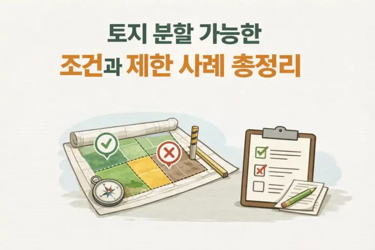 토지 분할 가능한 조건과 제한 사례 총정리
