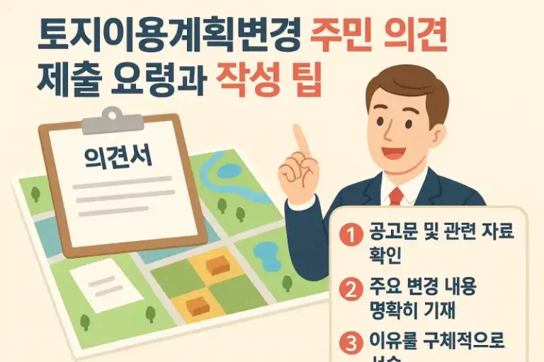 토지이용계획변경 주민 의견 제출 요령과 작성 팁