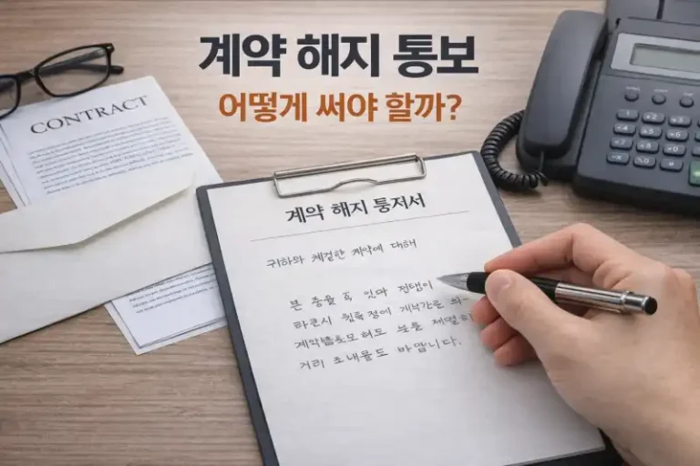 계약 해지 통보 어떻게 써야 할까?