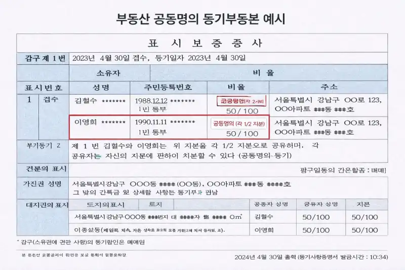 부동산 공동명의 장단점 완벽 분석