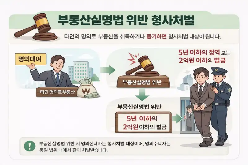 부동산 명의신탁 걸리면? 처벌 기준 완전 정리