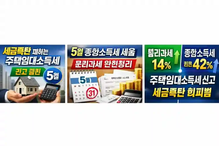 세금 폭탄 피하는 주택임대소득세 신고 방법! 5월 종합소득세 세율과 분리과세 완벽 정리
