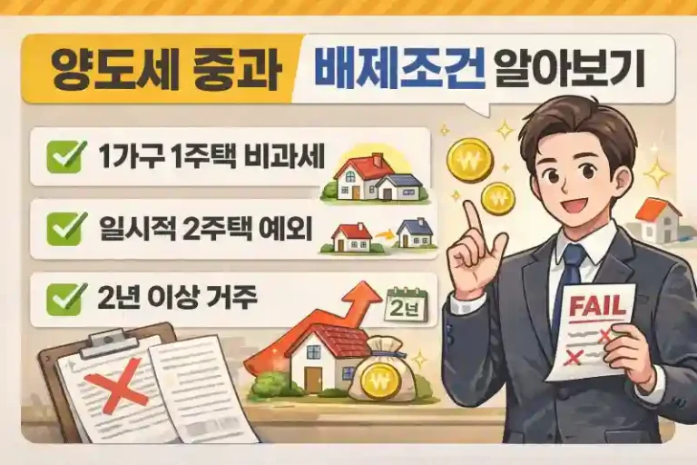 양도세중과 배제조건 알아보기