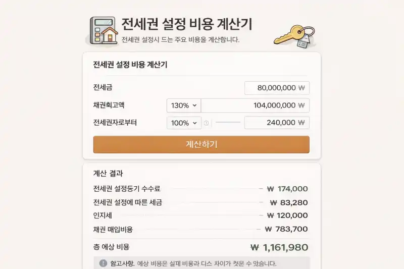 전세권 설정 비용 계산 완벽 가이드