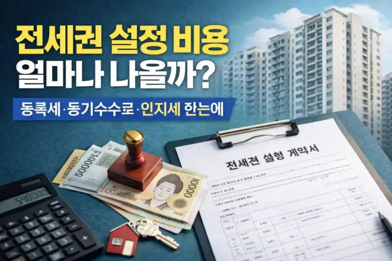 전세권 설정 비용 얼마나 나올까?
