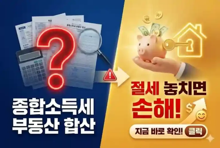 종합소득세 부동산 합산, 절세 놓치면 손해!