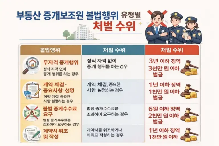 중개보조원 불법행위 처벌 완벽 정리