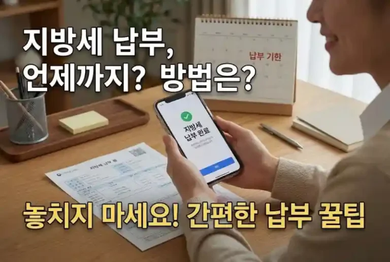 지방세 납부 언제까지? 방법은?