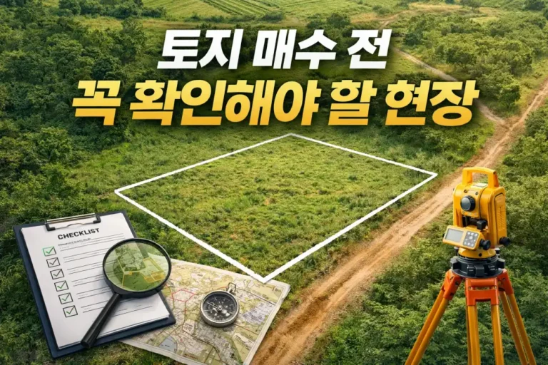 토지 매수 전 꼭 확인해야 할 현장 체크리스트