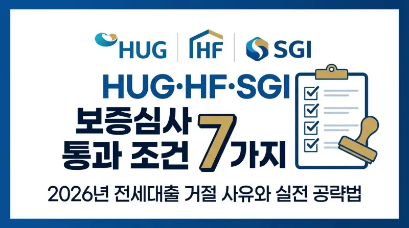 HUG·HF·SGI 보증심사 통과 조건 7가지