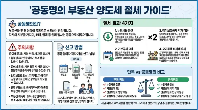 공동명의 아파트 팔고 양도세 신고했더니