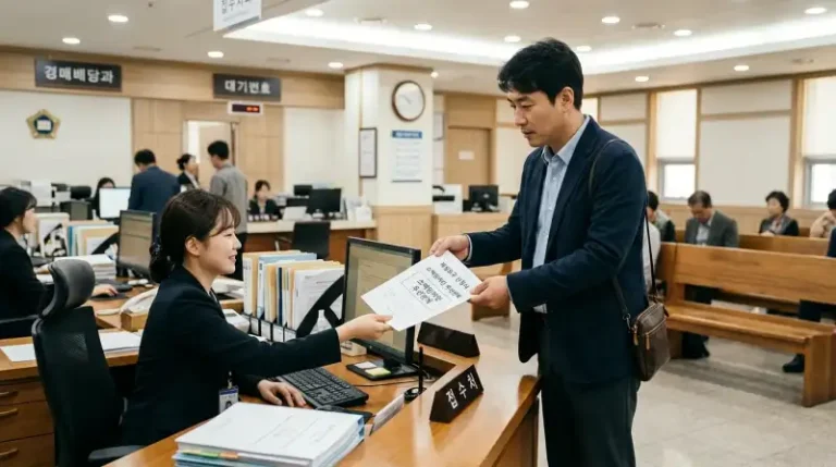 법원 배당요구 신청 장면