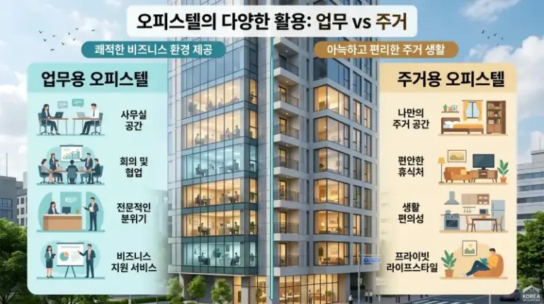 업무용 vs 주거용 오피스텔 비교