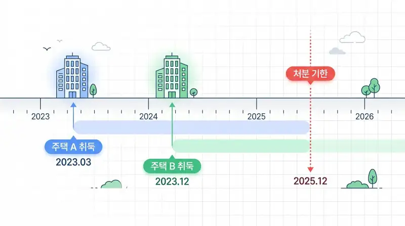 2주택 취득·처분 타임라인