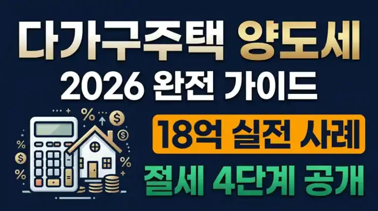 다가구주택 양도세 계산 완전 가이드 2026