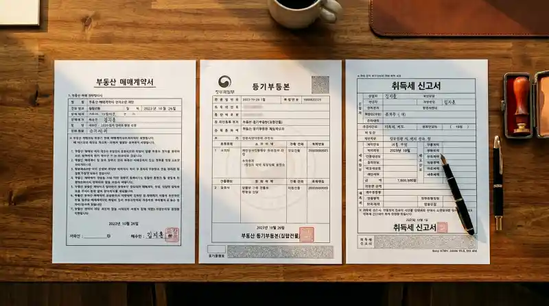 부동산 서류 클로즈업