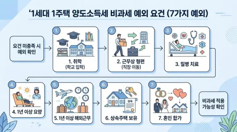 비과세 예외 7가지 케이스 플로우차트