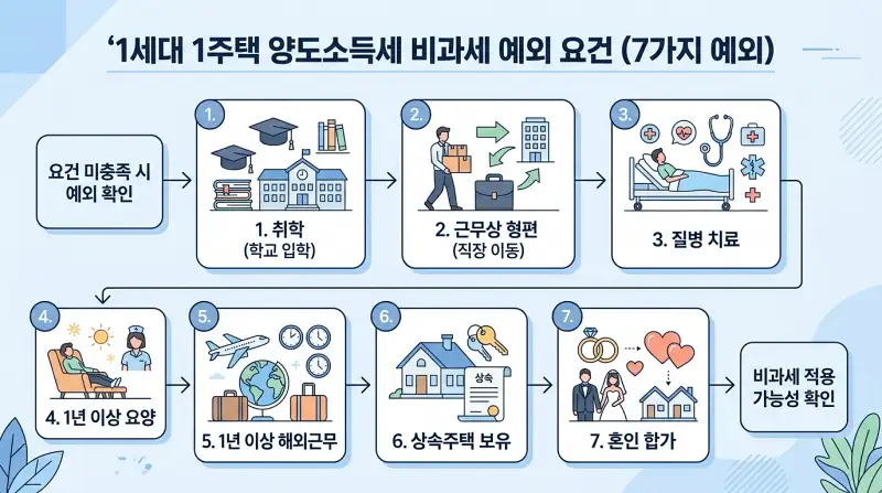 비과세 예외 7가지 케이스 플로우차트
