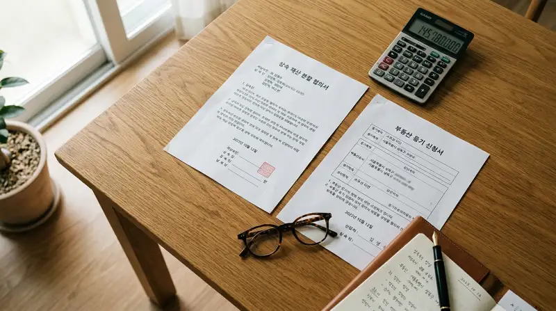 상속 서류 검토 장면