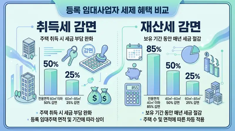 세금 감면율 비교 인포그래픽