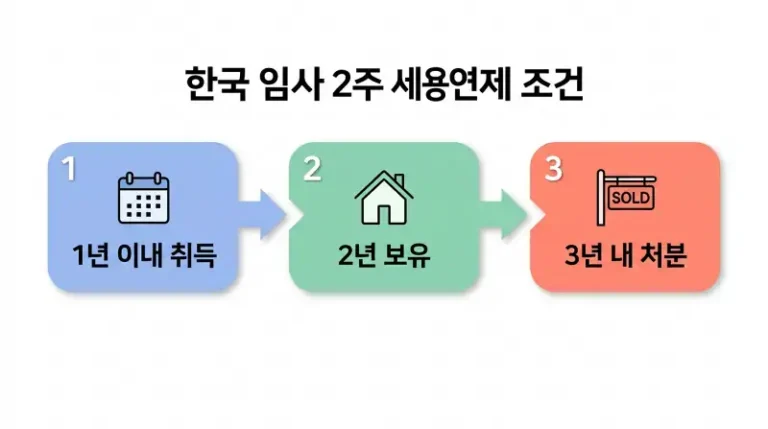 일시적 2주택 비과세 3단계 조건